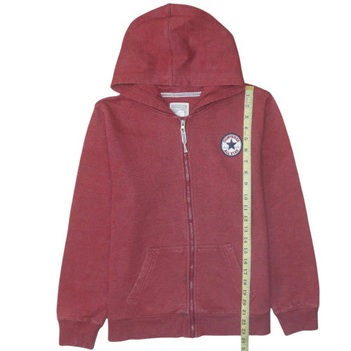 Converse Boys Red Full Zip Hoodie XL 13-15 Years Cotton Blend - Image 3