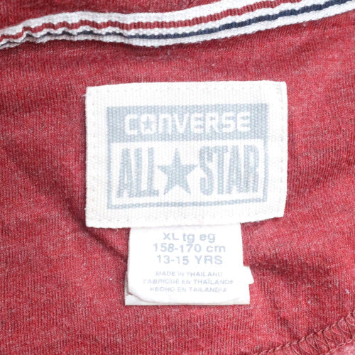 Converse Boys Red Full Zip Hoodie XL 13-15 Years Cotton Blend - Image 5