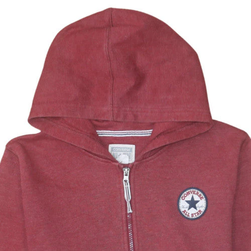 Converse Boys Red Full Zip Hoodie XL 13-15 Years Cotton Blend - Image 7