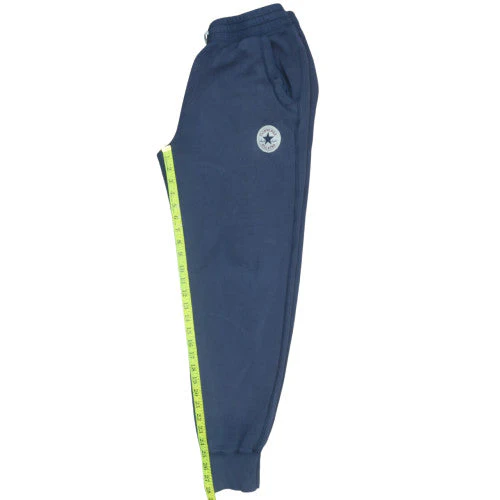 Converse Men’s Blue Jogger Sweatpants S Cotton Blend Drawstring - Image 2