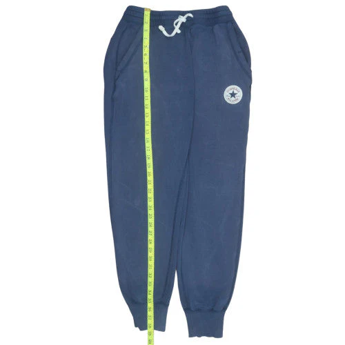 Converse Men’s Blue Jogger Sweatpants S Cotton Blend Drawstring - Image 3