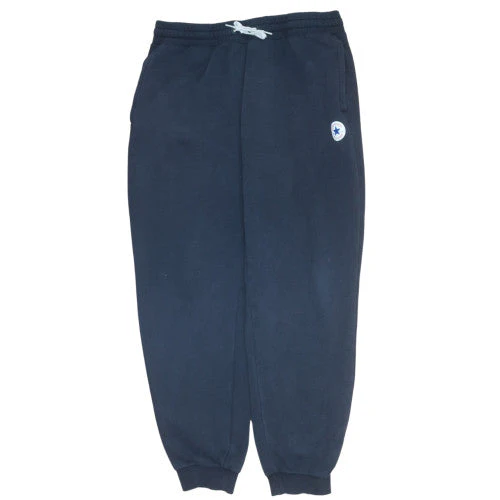 Converse Men's Blue L Sweatpants Fleece Logo Drawstring Comfort