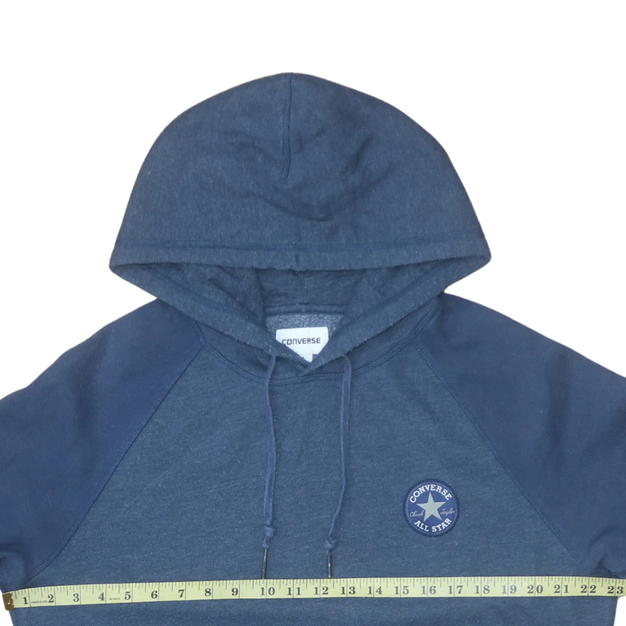 Converse Men's Blue Pullover Hoodie M Regular Fit Cotton Blend - Image 2