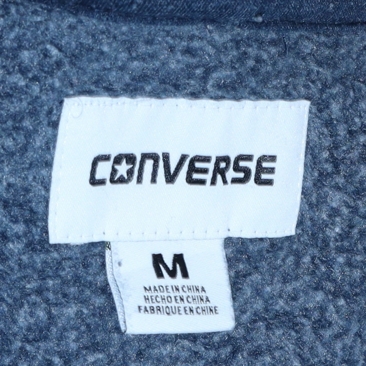 Converse Men's Blue Pullover Hoodie M Regular Fit Cotton Blend - Image 5
