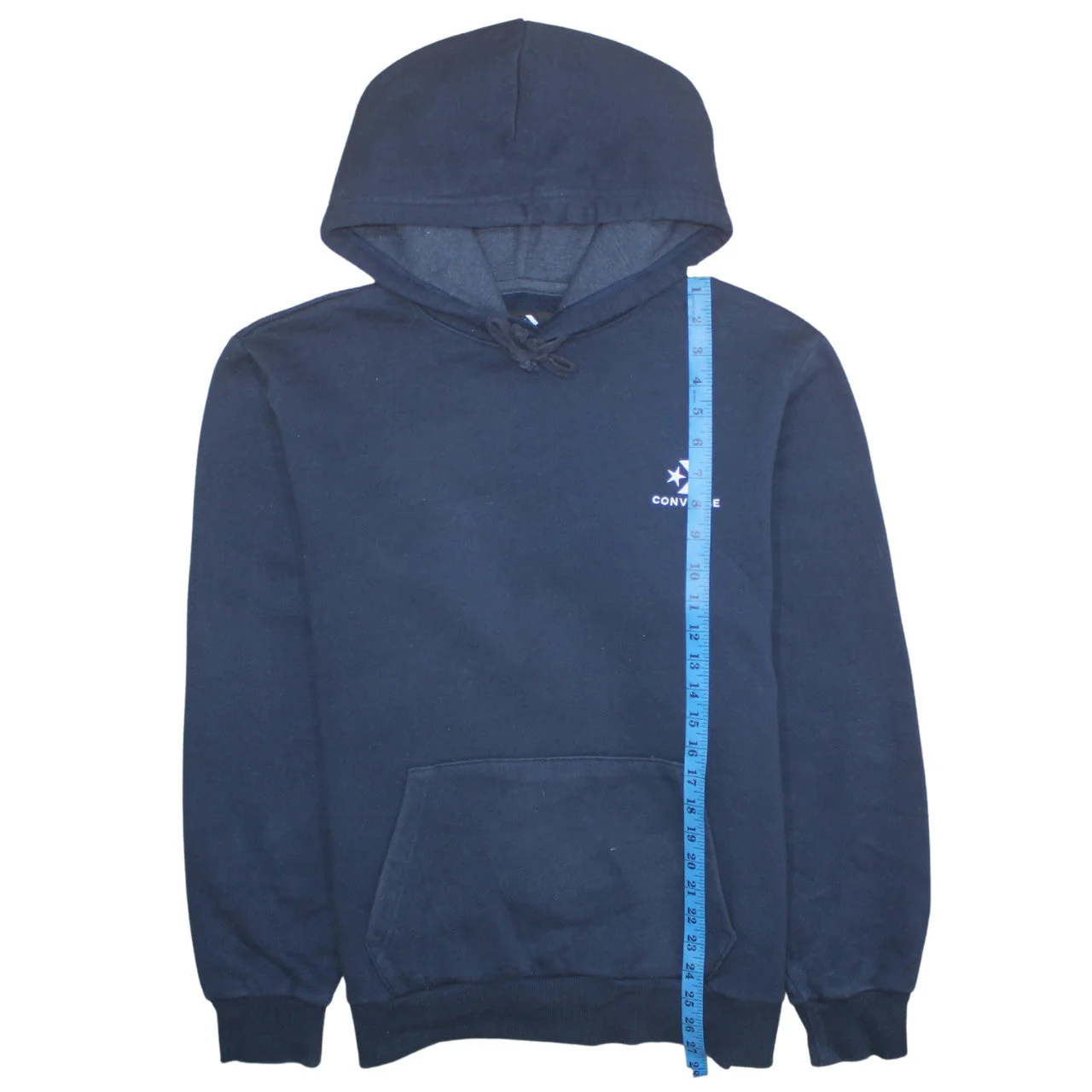 Converse Men's Blue Pullover Hoodie Medium Fleece Sportswear - Image 2