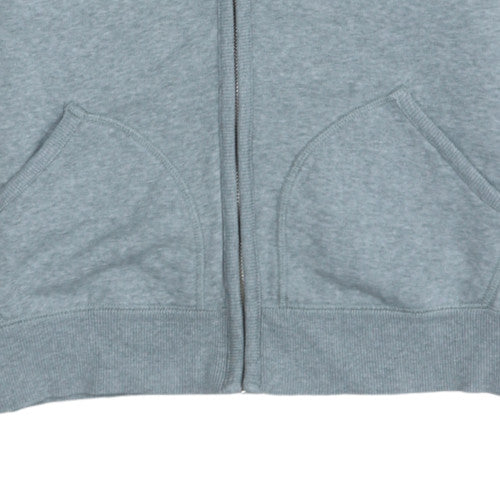 Converse Men's Grey Full Zip Hoodie S Regular Fit Casual Fleece - Image 7