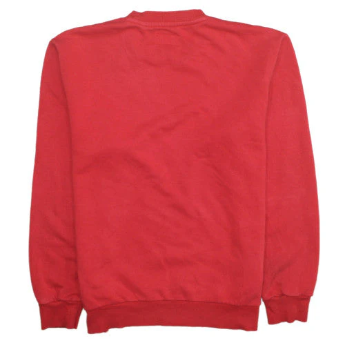 Converse Mens Red Crew Neck Sweatshirt Size M Cotton Blend Pullover - Image 4