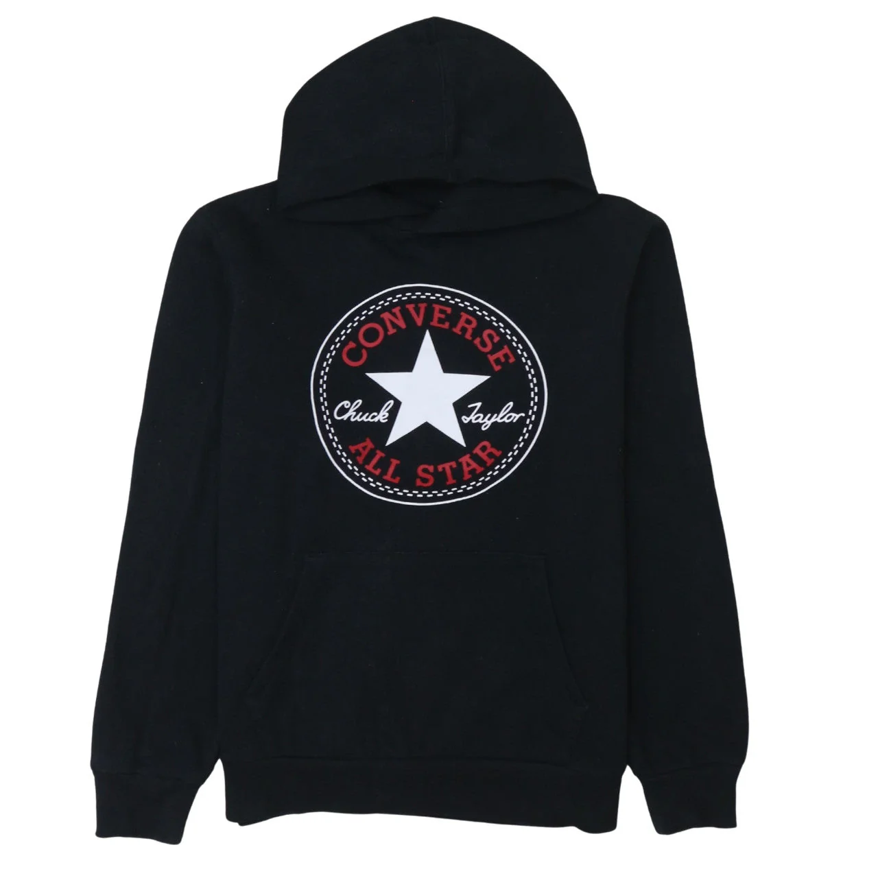Converse Teens Black XL Pullover Hoodie with Logo