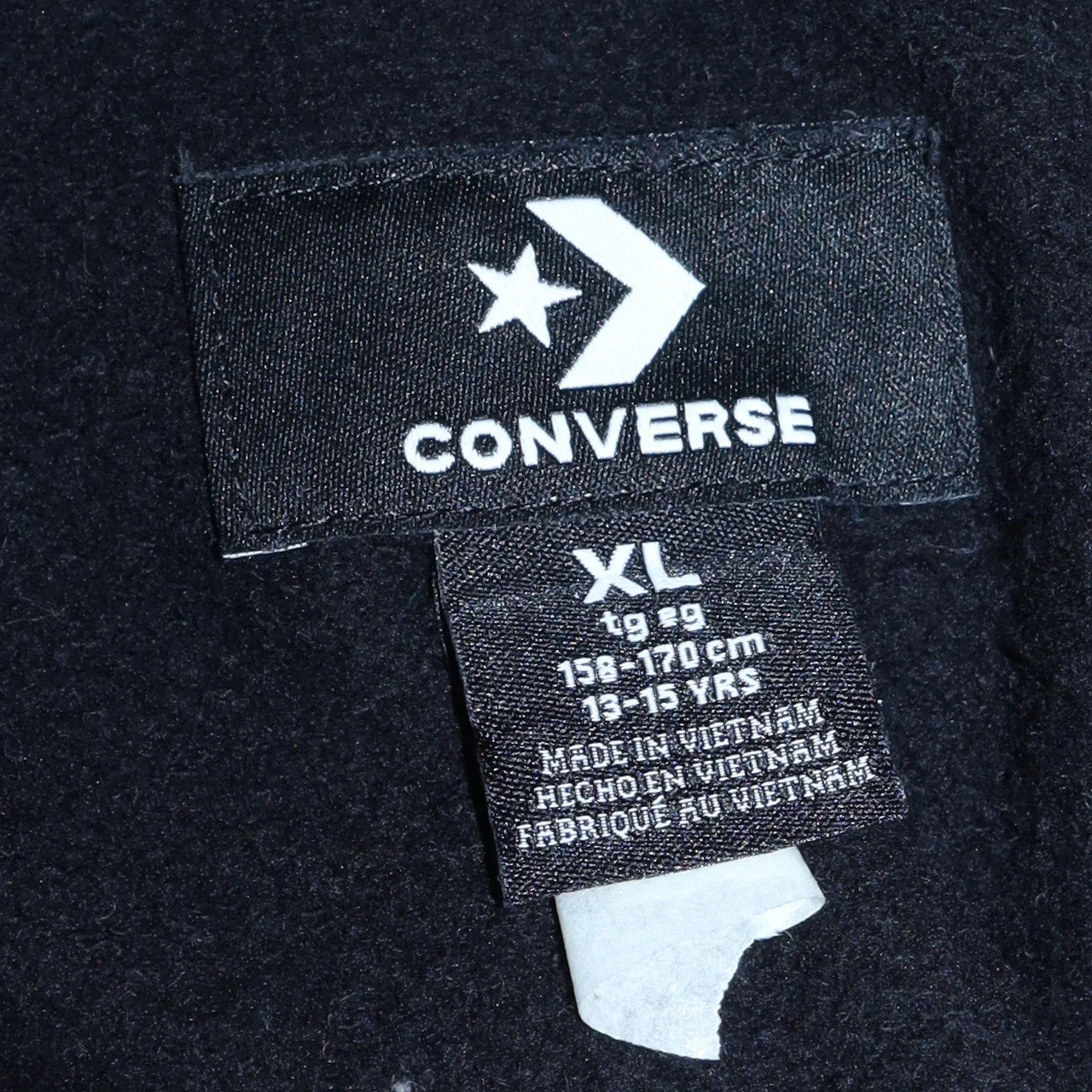 Converse Teens Black XL Pullover Hoodie with Logo - Image 6