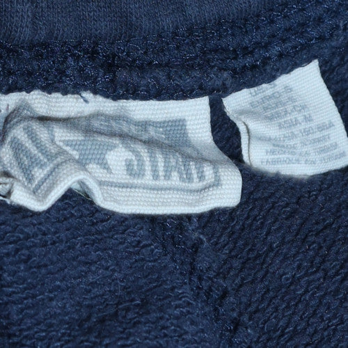 Converse Women's Blue Fleece Joggers Size M Drawstring Tapered Fit - Image 6