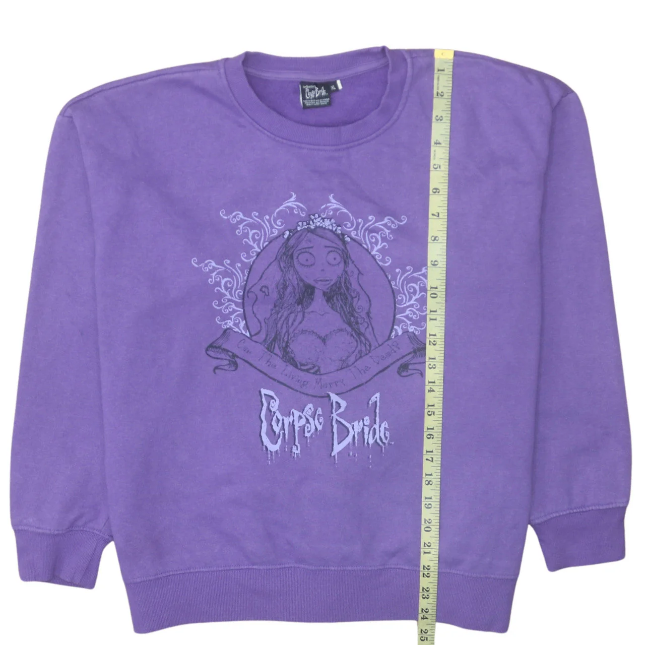 Corpse Bride Purple Graphic Sweatshirt XL Women Relaxed Fit Cotton Blend - Image 3