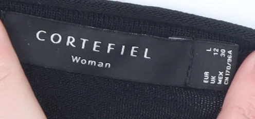 Cortefiel Womens Black Knit Pullover Jumper Size 14 - Image 4