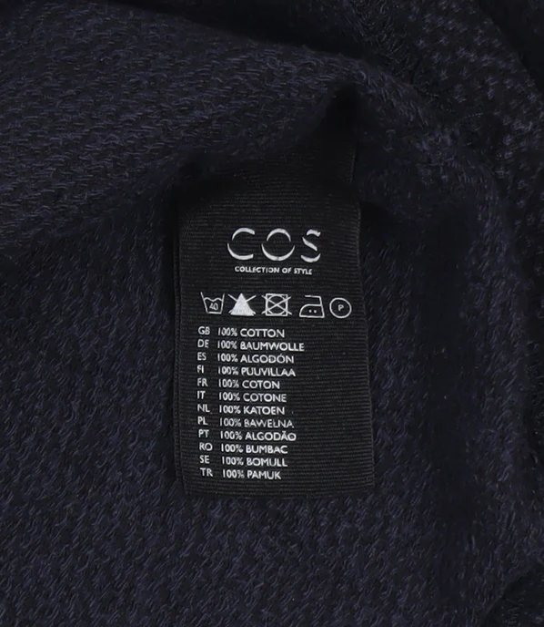 COS Women Black Cotton Shift Dress Size S 3/4 Sleeve Knee Length - Image 5