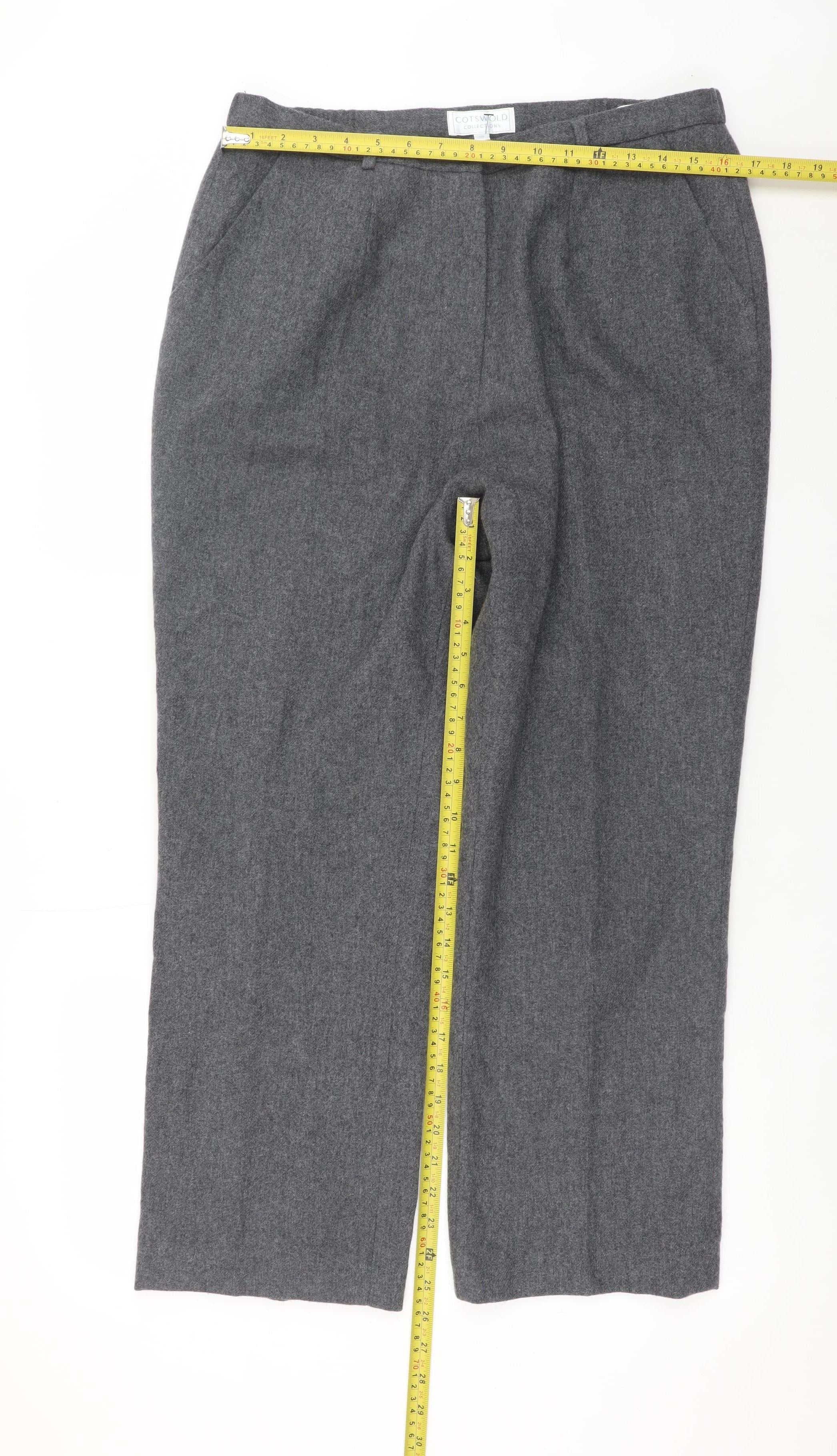 Cotswold Collections Women Grey Wool Dress Pants Size 16 Classic Fit - Image 2