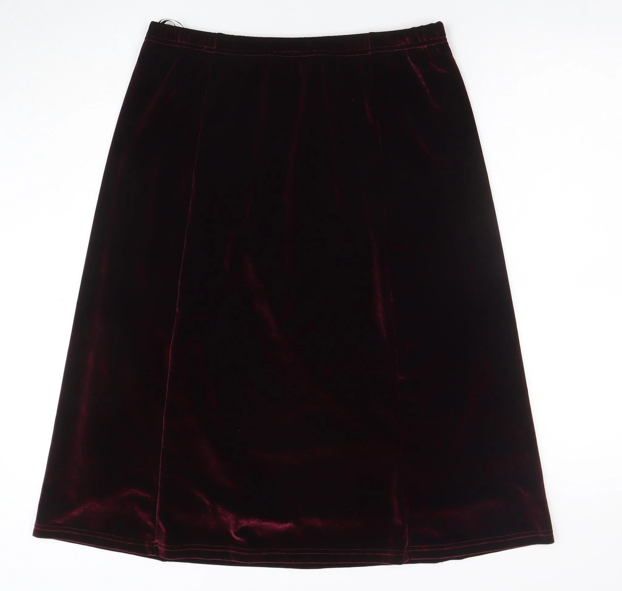 Cotswold Collections Womens Brown Velvet A-Line Knee Length Skirt M - Image 3