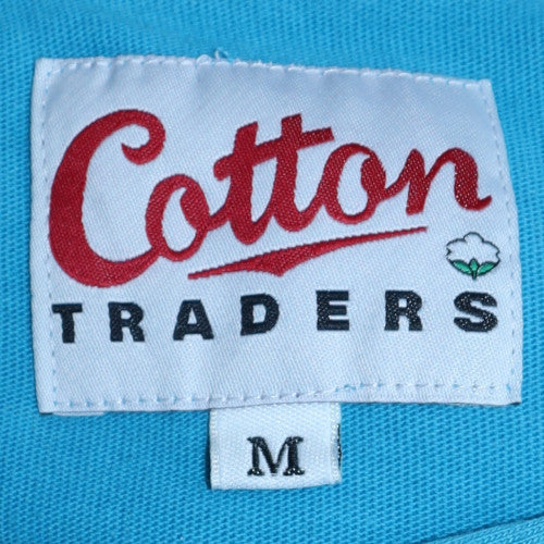 Cotton Traders Men’s Blue Collared Henley Sweatshirt Size M - Image 5