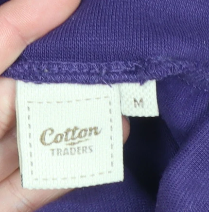 Cotton Traders Men’s Purple Roll Neck Long Sleeve T-Shirt M Regular Fit - Image 4