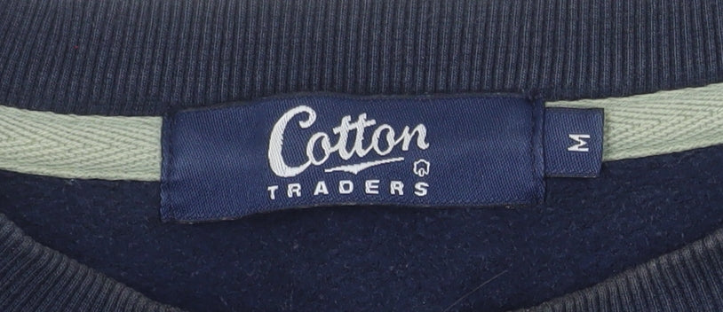 Cotton Traders Men's Blue Crew Neck Pullover Sweatshirt Size M - Image 4