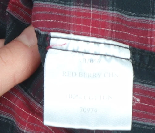 Cotton Traders Men's Red Check Long Sleeve Casual Shirt Size L - Image 5