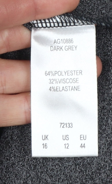 Cotton Traders Women’s Grey Jersey Midi A-Line Skirt Size 16 - Image 5