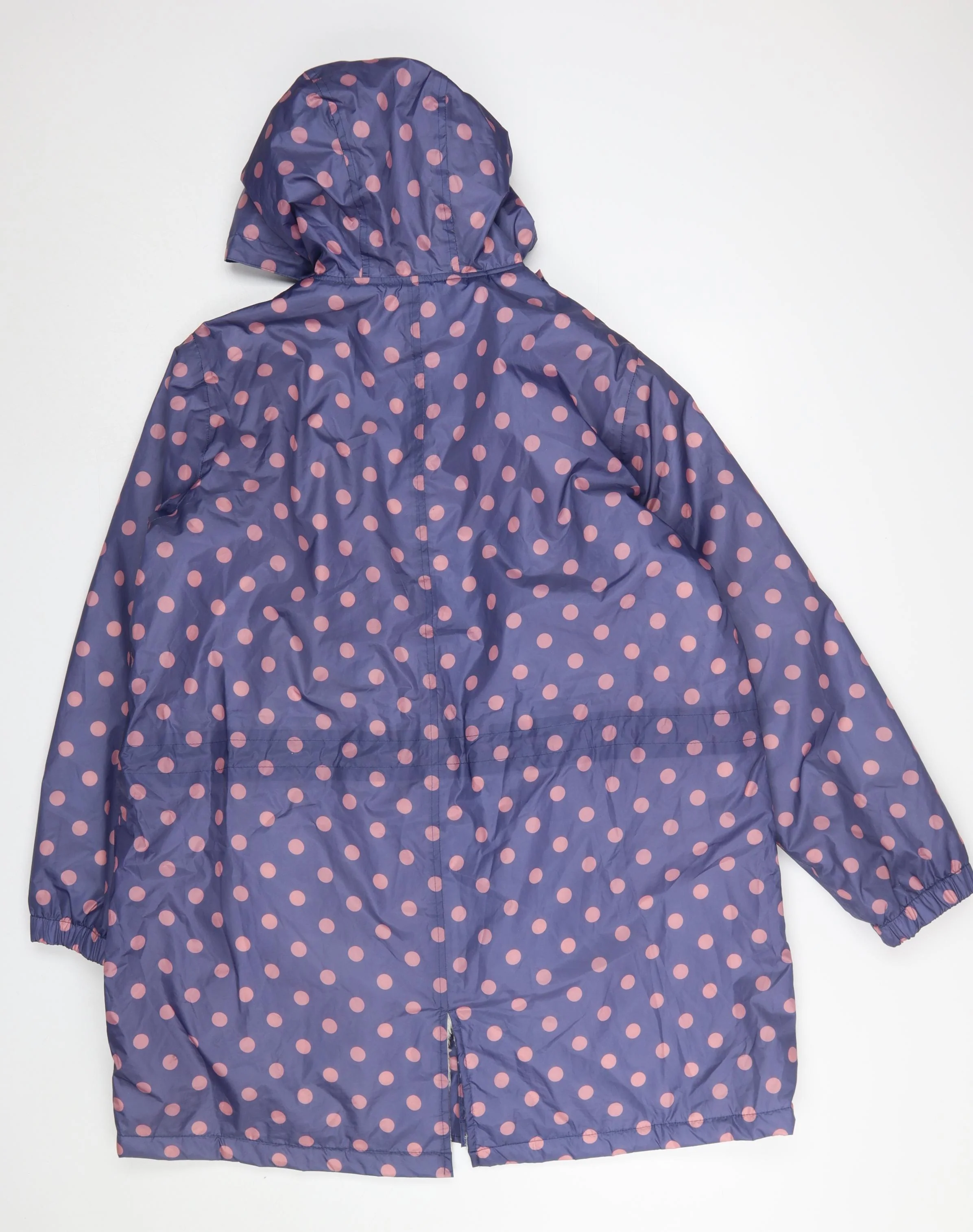 Cotton Traders Womens Blue Polka Dot Waterproof Rain Coat Size 18 - Image 3