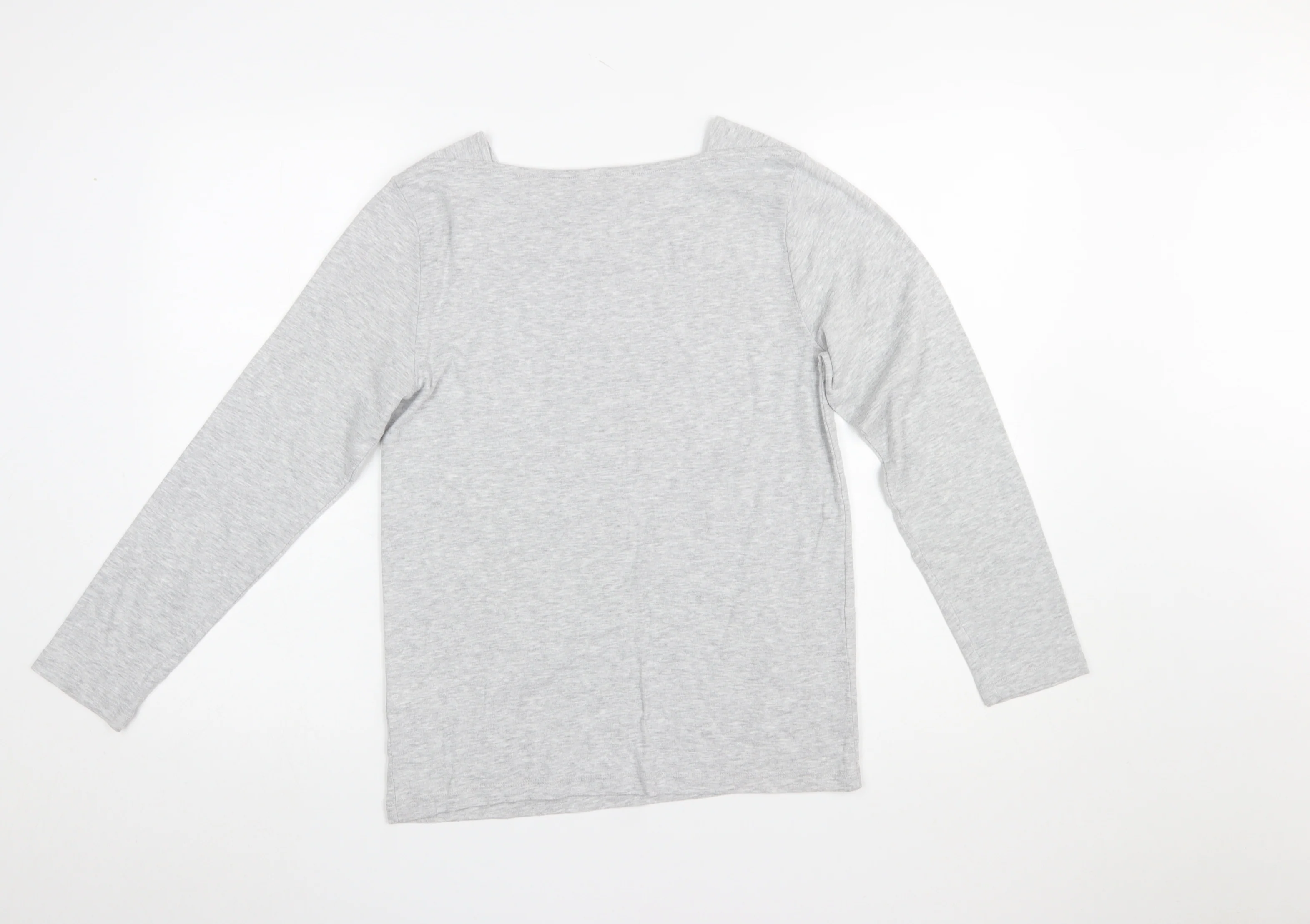 Cotton Traders Womens Grey Long Sleeve Basic Jersey T-Shirt Size 14 - Image 3