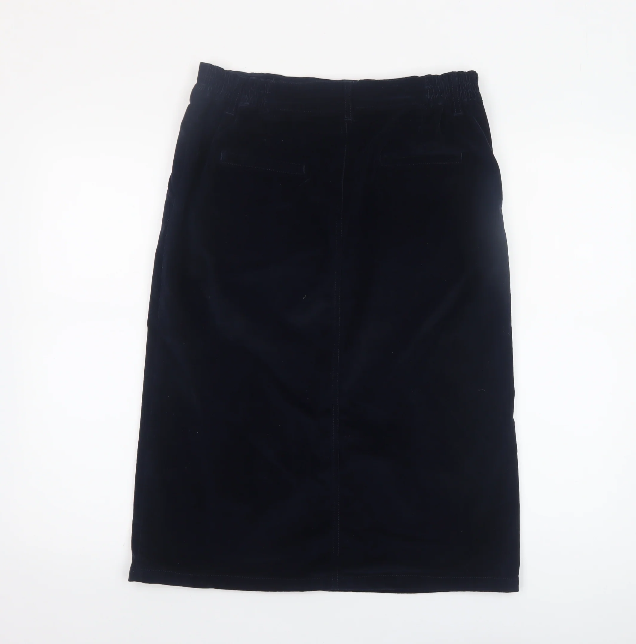 Cotton Traders Women's Navy Corduroy Knee Length Straight Skirt Size 10 - Image 3