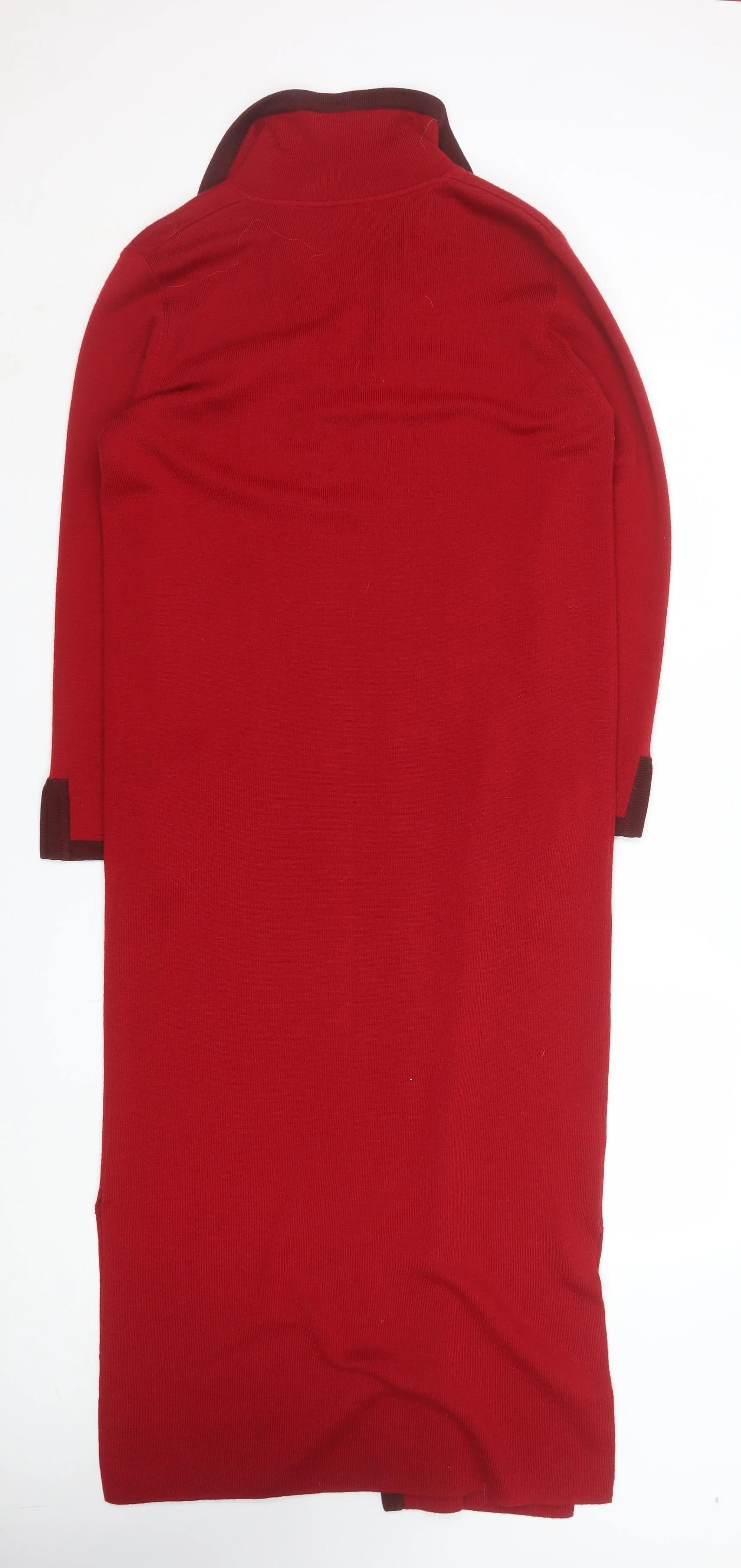Country Casuals Women Red Wool Long Cardigan Coat S - Image 3