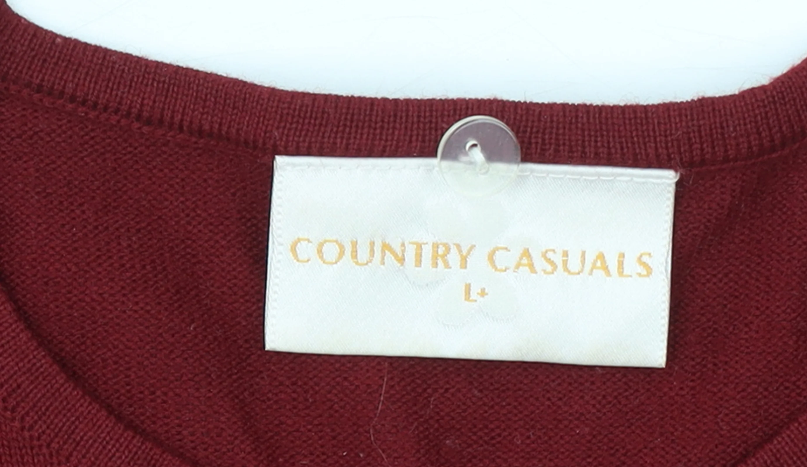 Country Casuals Women's Red Floral Wool Blend Jumper Size L - Image 4