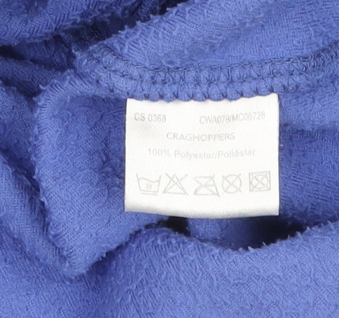 Craghoppers Women Blue Fleece 1/2 Zip Pullover Sweatshirt UK 10 - Image 4