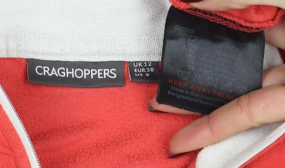 Craghoppers Women’s Red Fleece Pullover Sweatshirt UK 12 - Image 4
