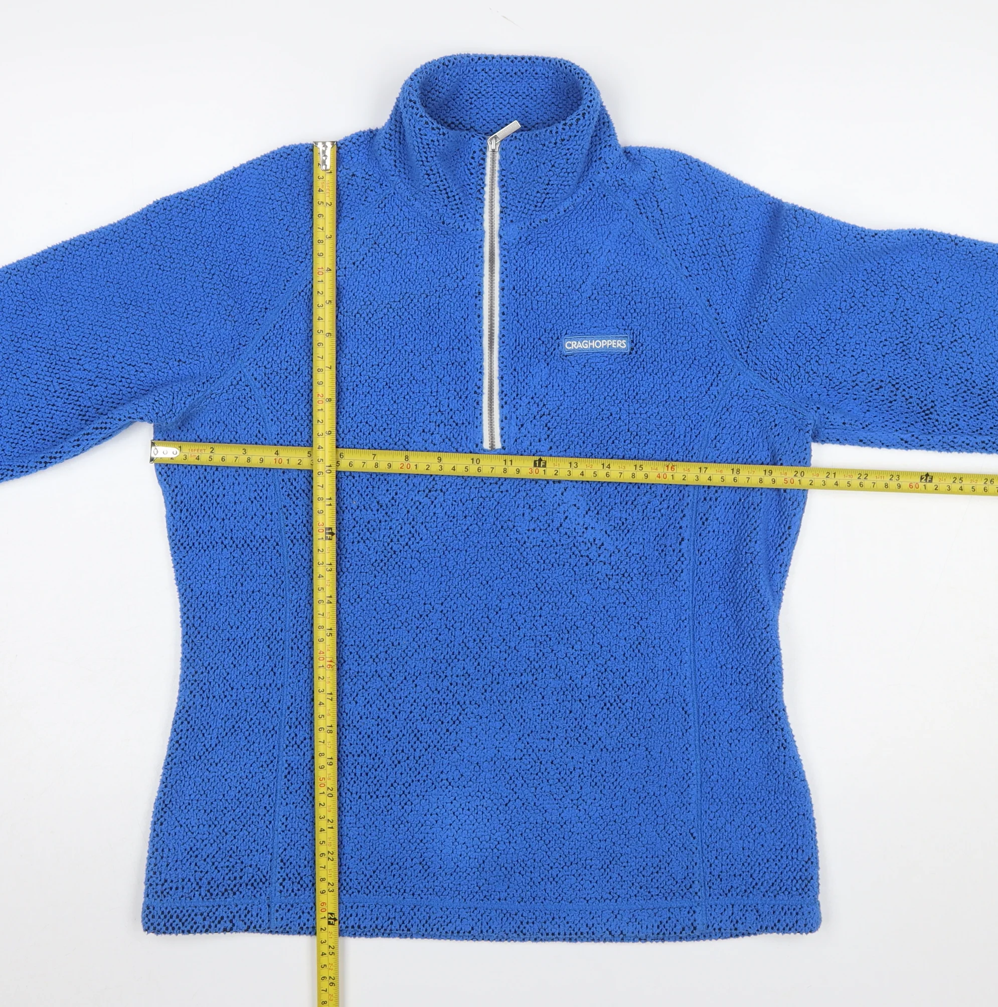 Craghoppers Women's Blue Fleece 1/4 Zip Pullover Sweatshirt UK 14 - Image 2