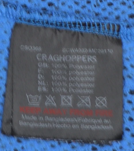 Craghoppers Women's Blue Fleece 1/4 Zip Pullover Sweatshirt UK 14 - Image 5