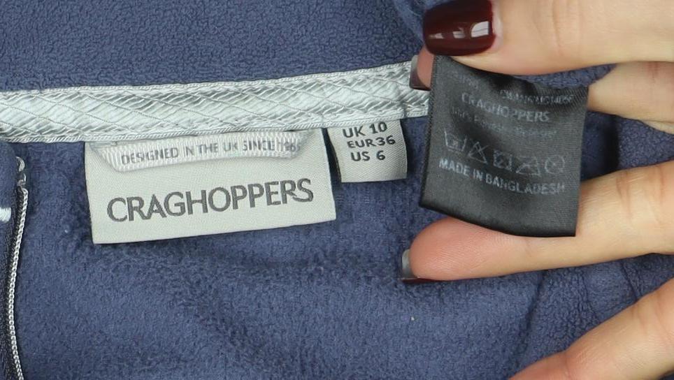 Craghoppers Women's Blue Fleece Half Zip Pullover Size 10 - Image 4