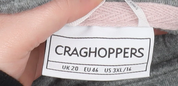 Craghoppers Women's Grey 1/2 Zip Fleece Sweatshirt UK 20 Polyester - Image 4
