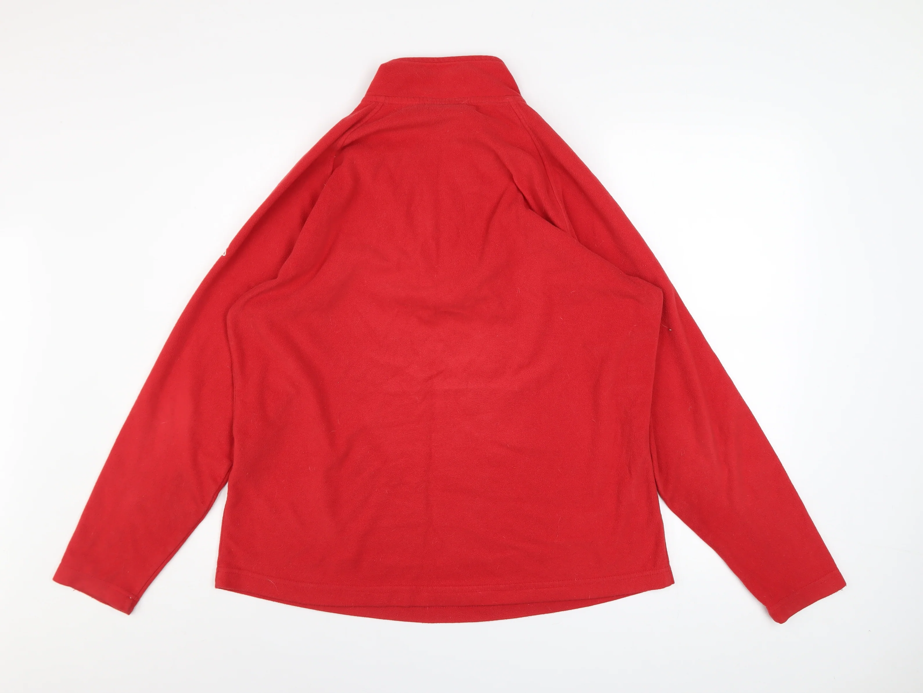 Craghoppers Women's Red Fleece 1/4 Zip Pullover Sweatshirt UK 16 - Image 3