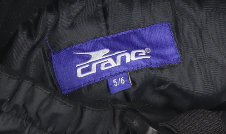 Crane Boys Black 5-6 Years Waterproof Snow Pants with Adjustable Straps - Image 4