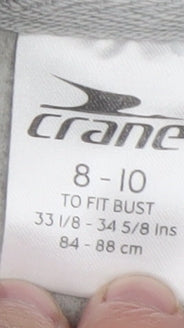 Crane Womens Grey 1/2 Zip Pullover Sweatshirt Size 8-10 - Image 4