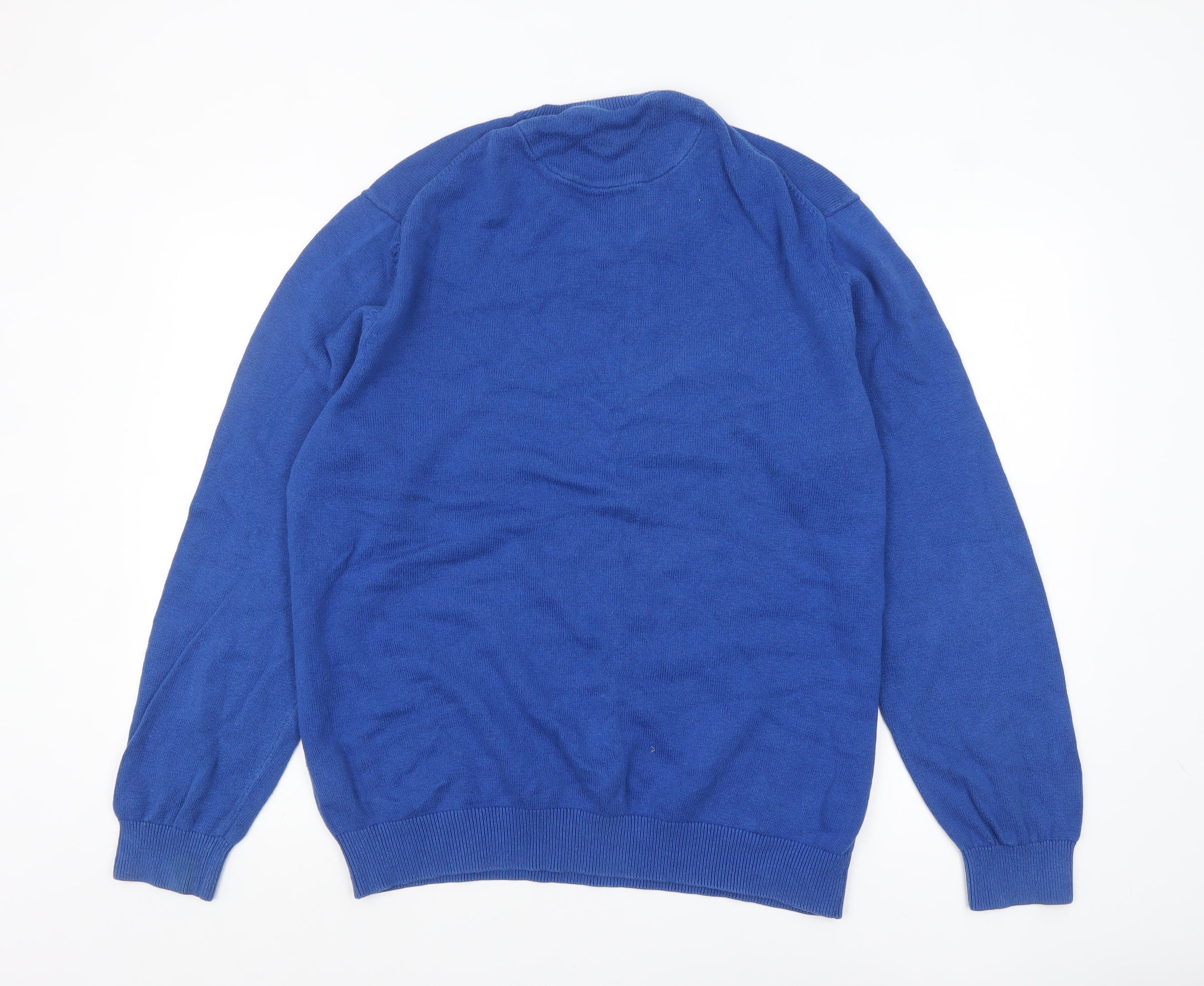 Crew Clothing Co. Men's Blue 2XL V-Neck Cotton Cashmere Jumper - Image 3