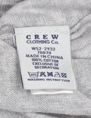 Crew Clothing Co. Women's Grey Long Sleeve Henley Cotton T-Shirt Size 12 - Image 5