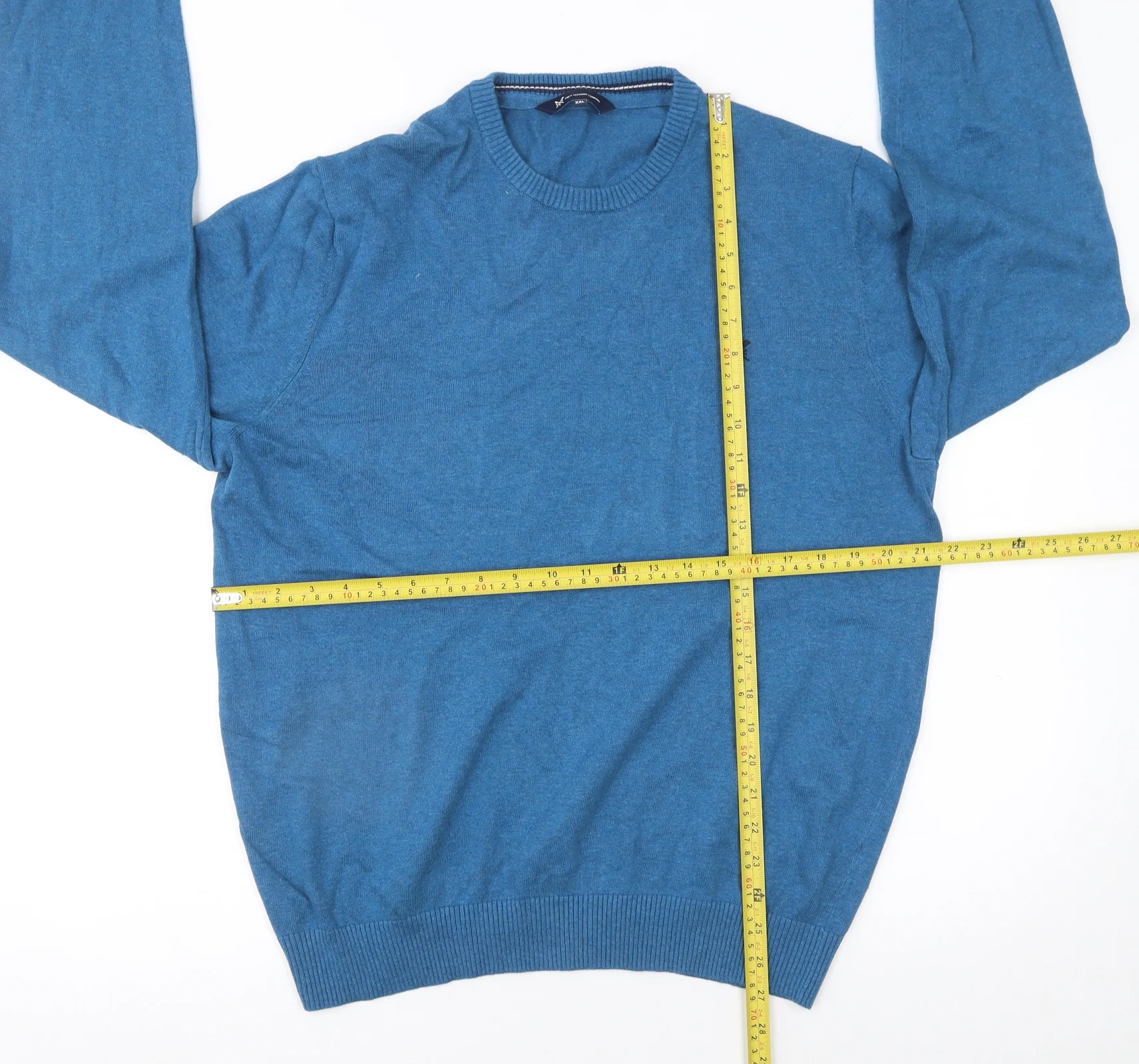 Crew Clothing Company Men’s Blue 2XL Cotton Crew Neck Jumper - Image 2