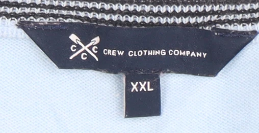 Crew Clothing Company Mens Blue 2XL Cotton V-Neck Jumper - Image 5
