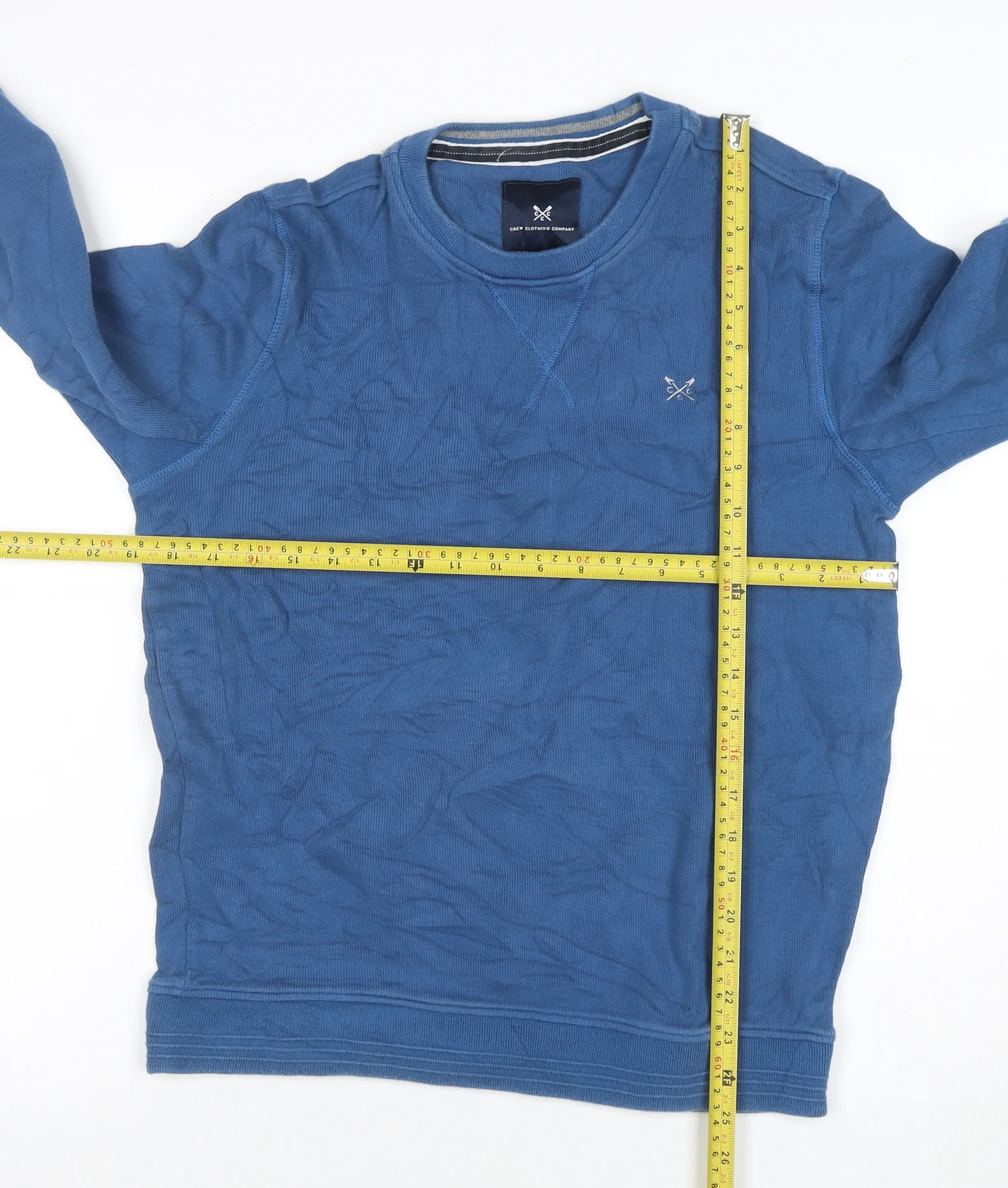 Crew Clothing Company Men's Blue Small Pullover Sweatshirt - Image 2