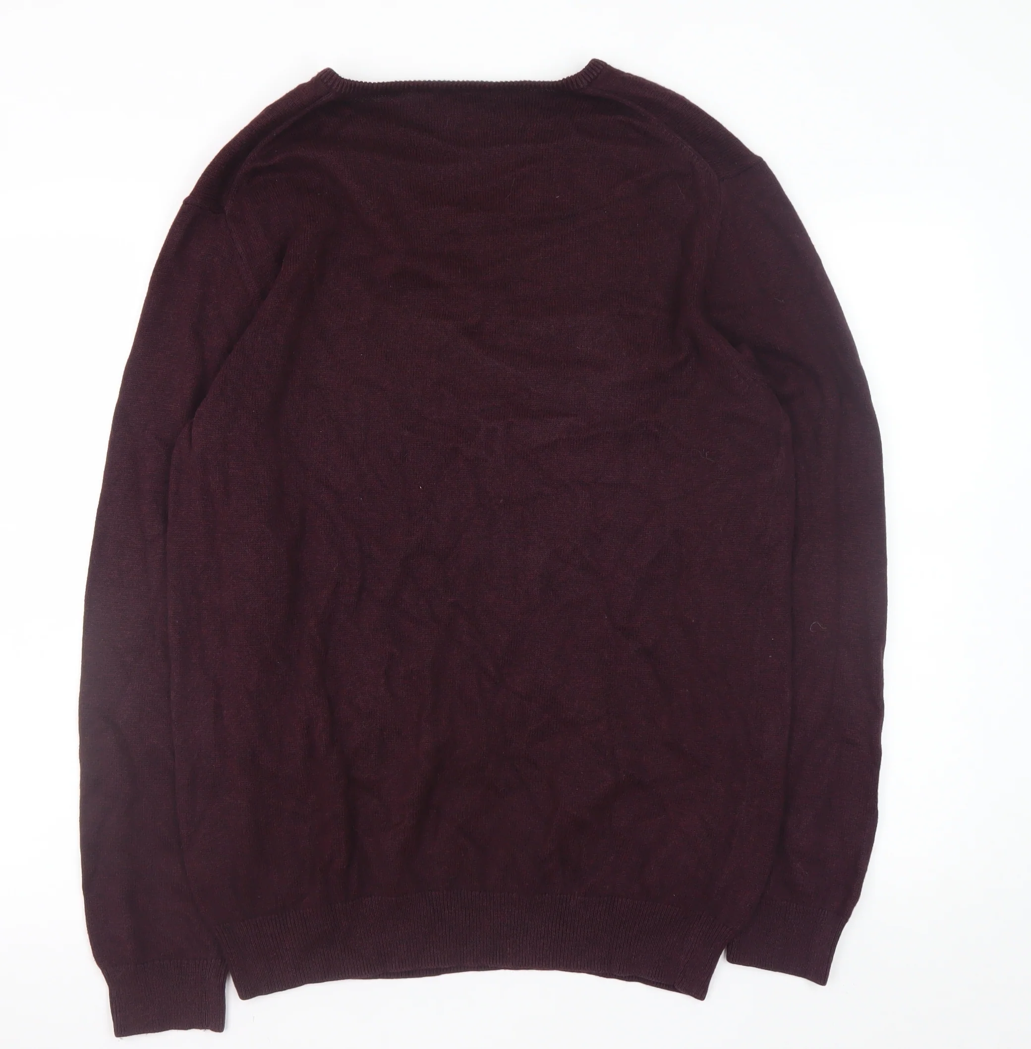 Crew Clothing Company Men's Brown L V-Neck Cotton Cashmere Jumper - Image 3