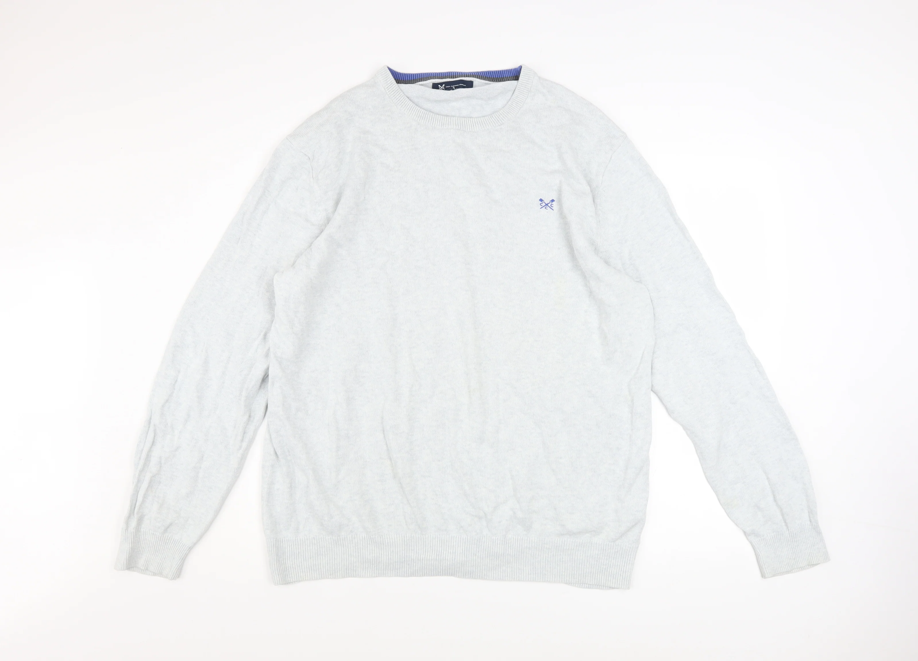 Crew Clothing Company Men's Grey 2XL Cotton Cashmere Pullover Jumper