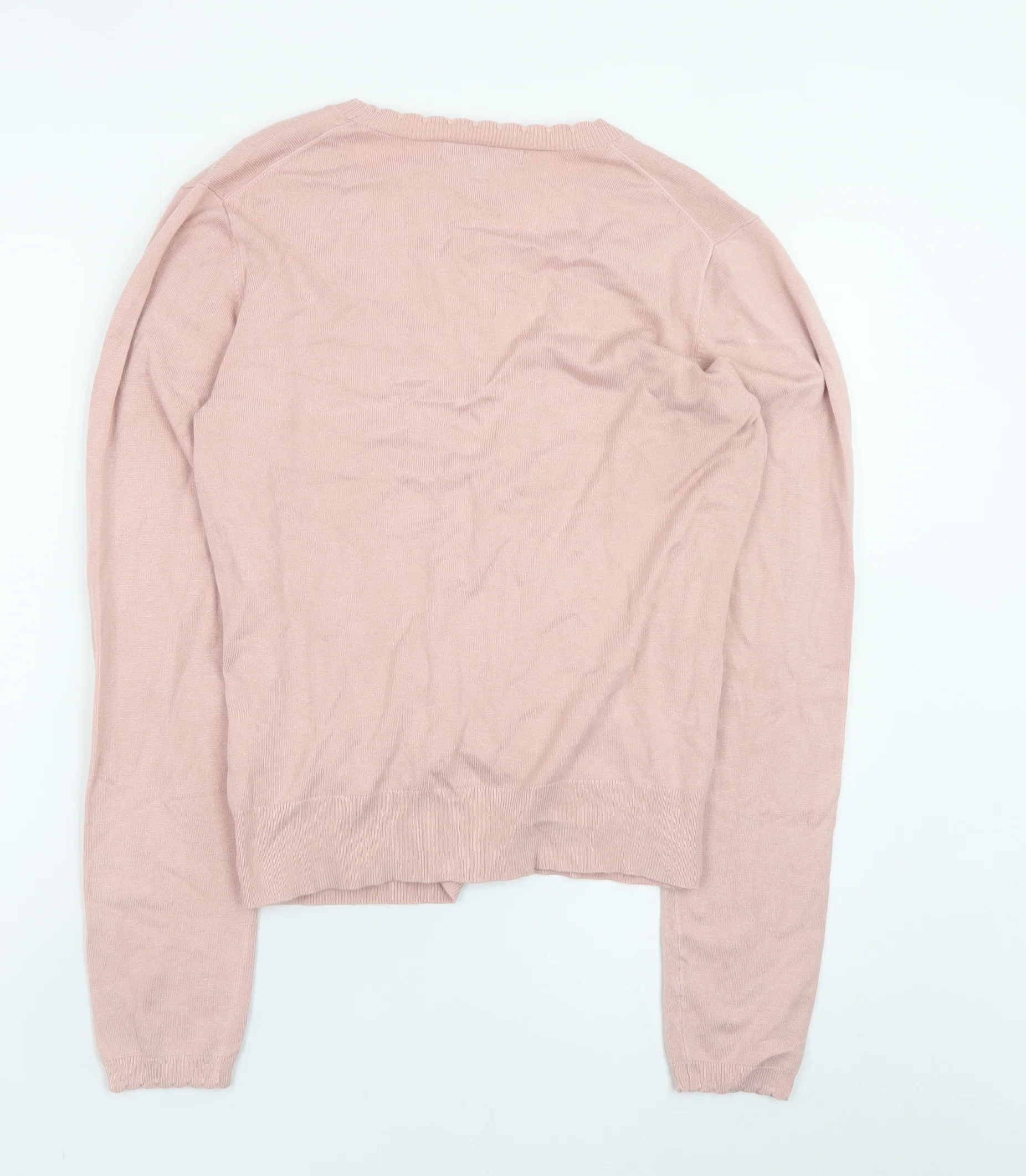 Crew Clothing Women Pink Wrap V-Neck Jumper Size M - Image 3