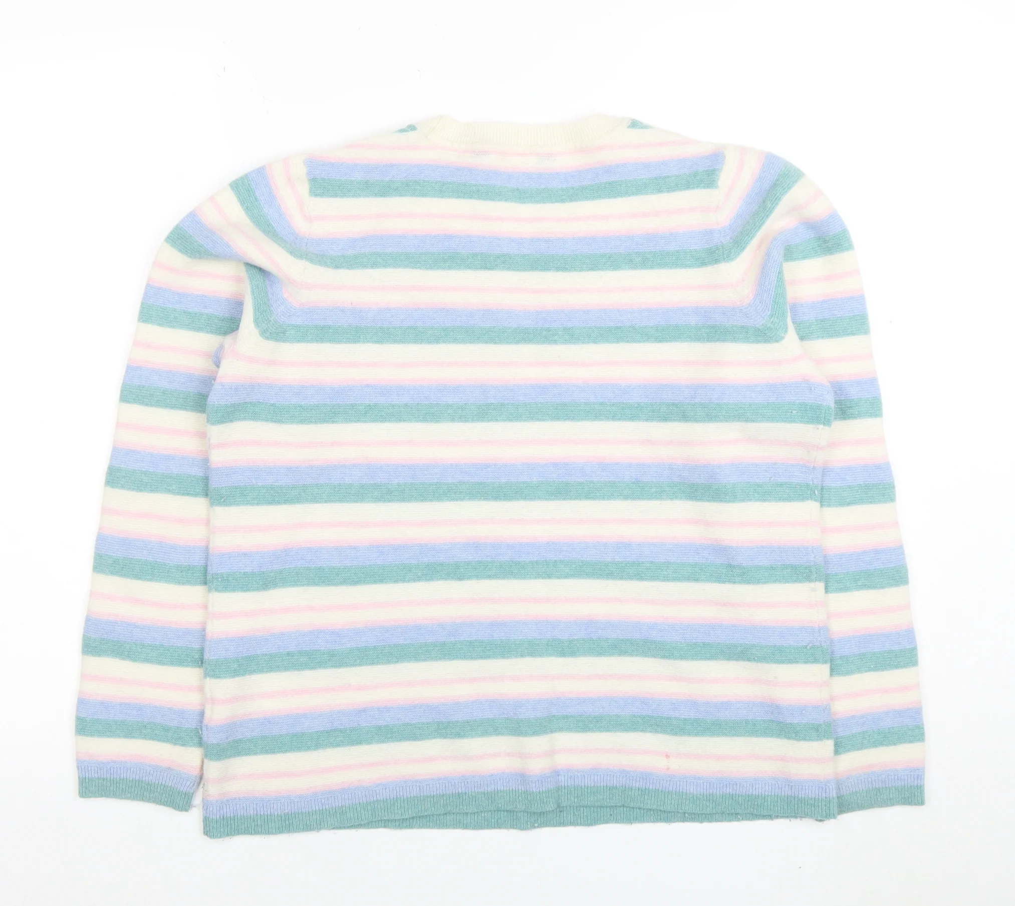 Crew Clothing Women’s Multicoloured Striped Merino Wool Jumper Size 16 - Image 3