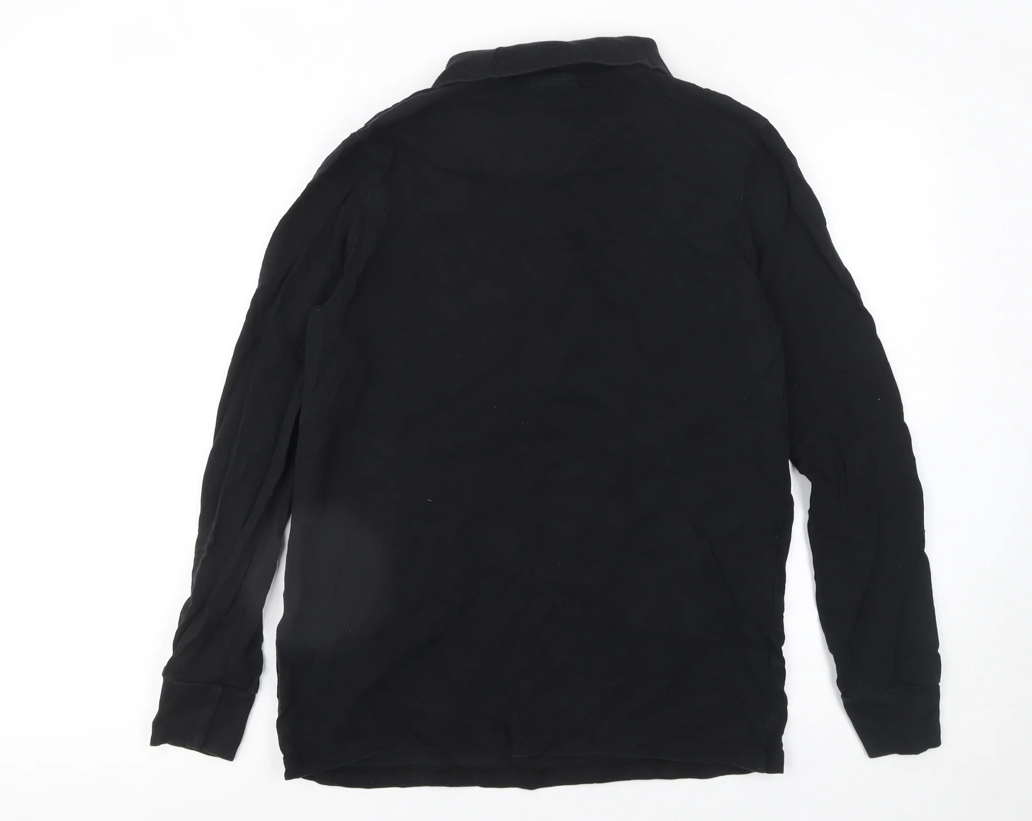 Criminal Damage x Topman Men's Black Long Sleeve Polo Shirt Size S - Image 3