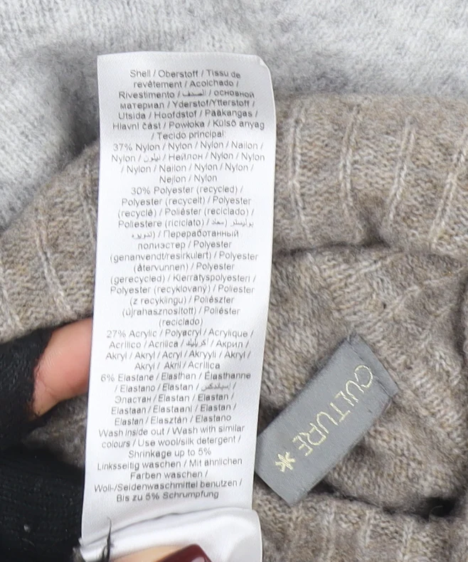 Culturer Womens Multicoloured Roll Neck Knit Jumper Size M - Image 4