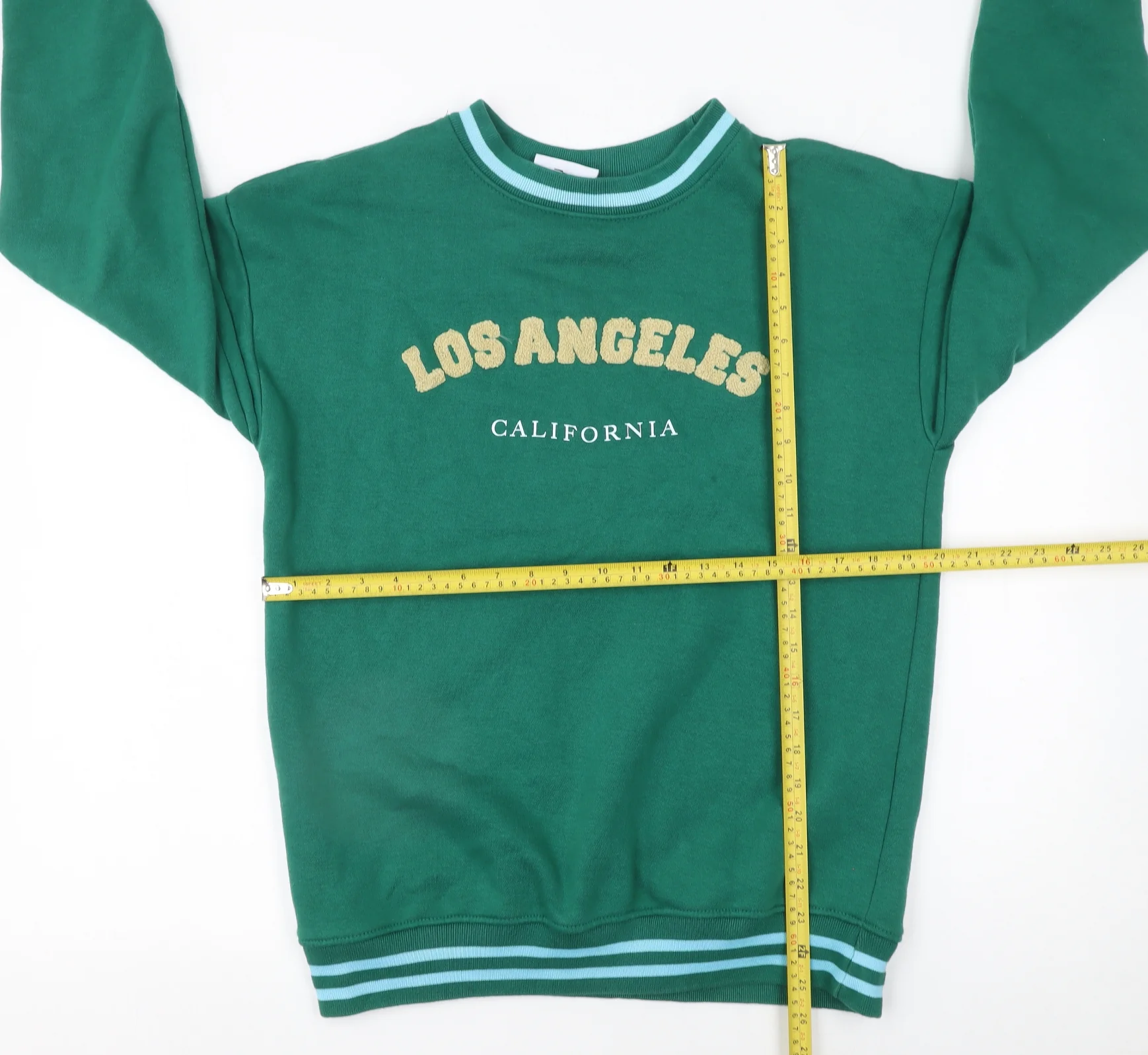 Daisy Street Womens Green Los Angeles Sweatshirt Size 6 Cotton Blend - Image 2
